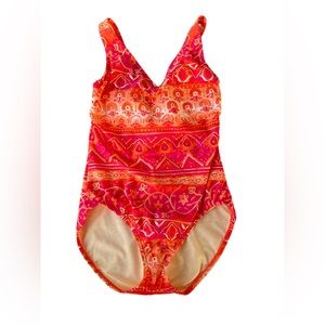 Flattering Lands’ End woman’s one piece swim suit